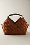 Woven Seagrass Basket with Leather Handles