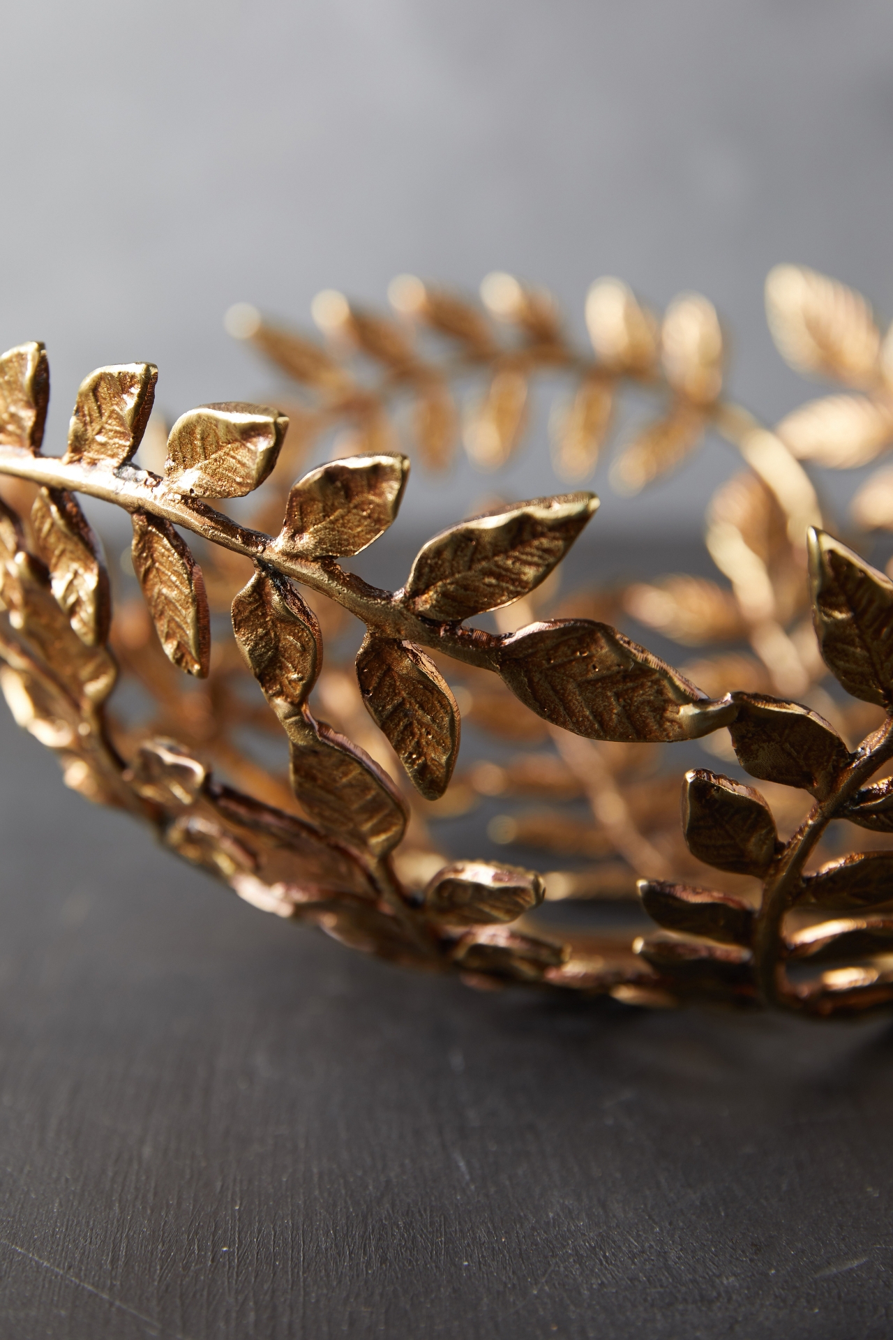 Gilded Leaf Decorative Bowl