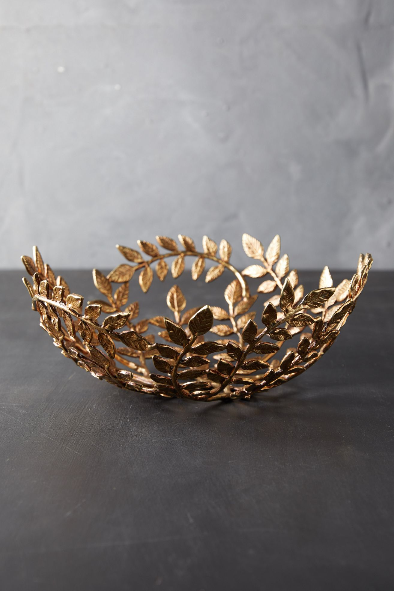 Gilded Leaf Decorative Bowl - Gold, Standard, One Size
