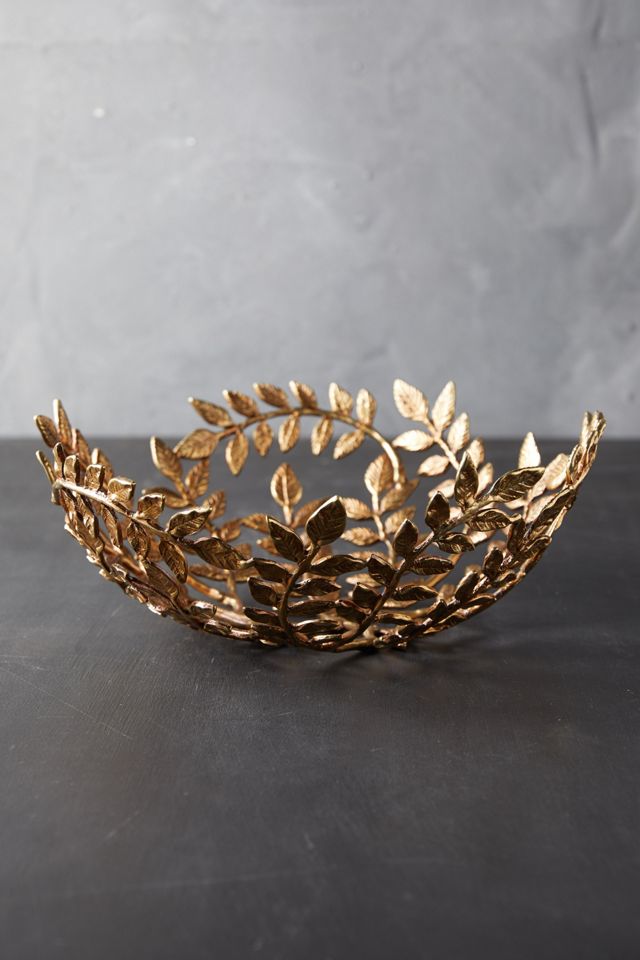 Gilded Serving Bowl  Cream - Folklore NZ Homewares