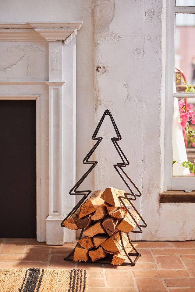 Iron Evergreen Tree Log Holder Anthropologie