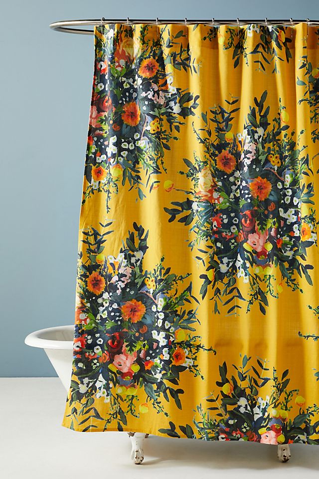 Marcene Bouquet Shower Curtain, Anthropologie Shower Curtain Uk