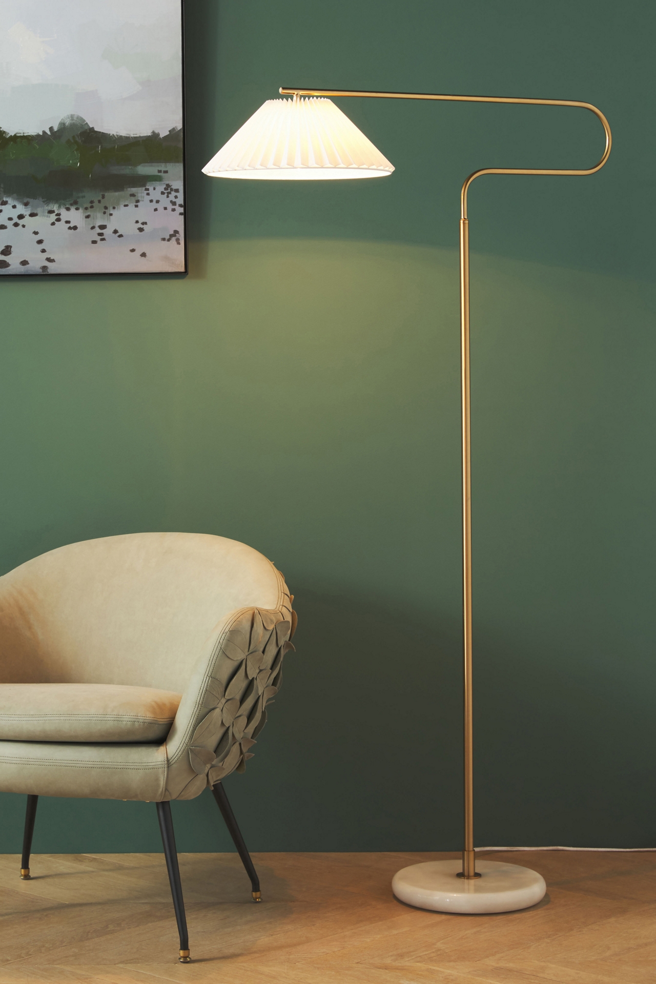 Harriet Paper Pleated Floor Lamp