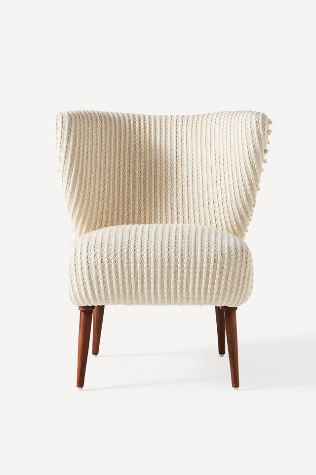 Chunky Woven Petite Accent Chair #1