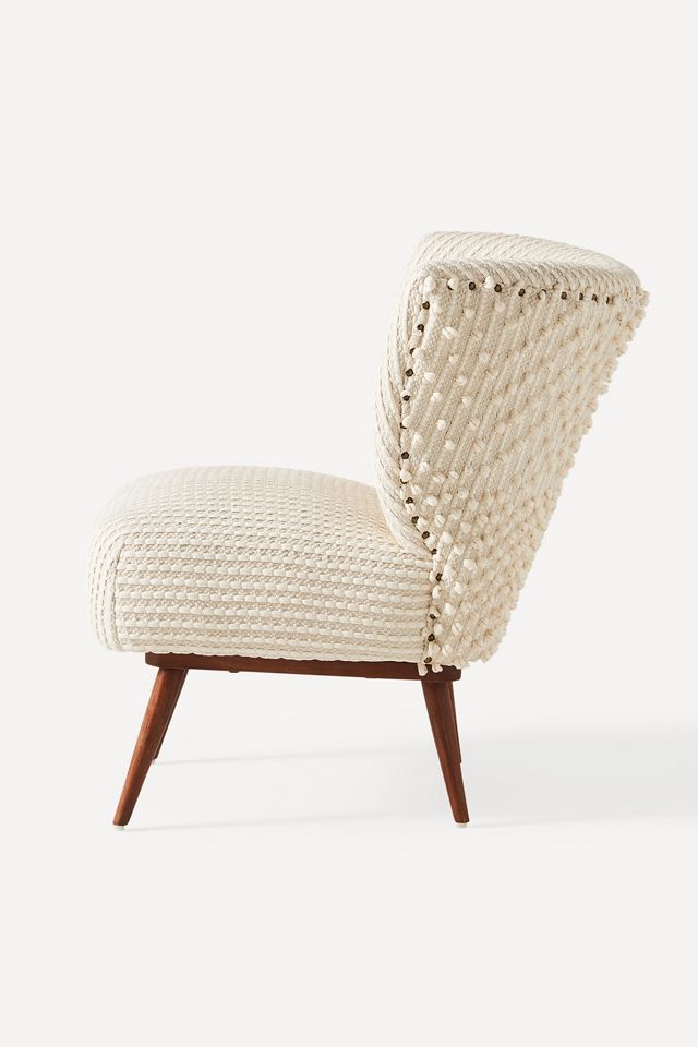 Chunky Woven Petite Accent Chair #2