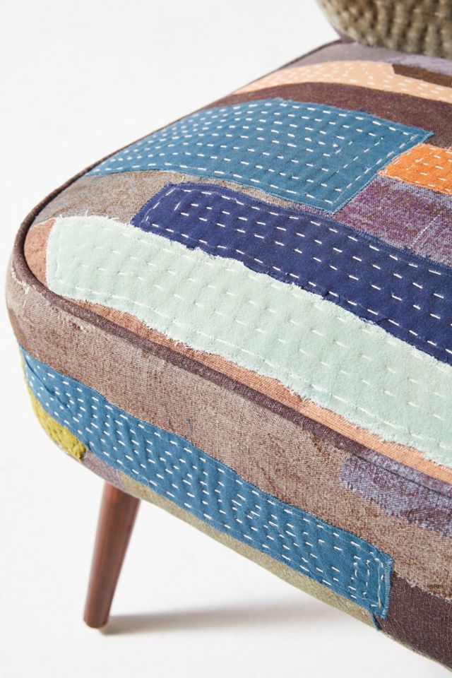 Vivie Patchwork Petite Accent Chair | AnthroHome