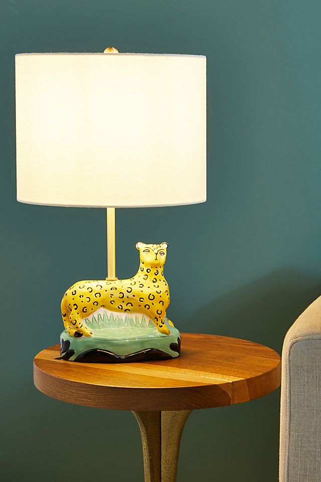 Art Knacky Cheetah Table Lamp, Anthropologie Table Lamp