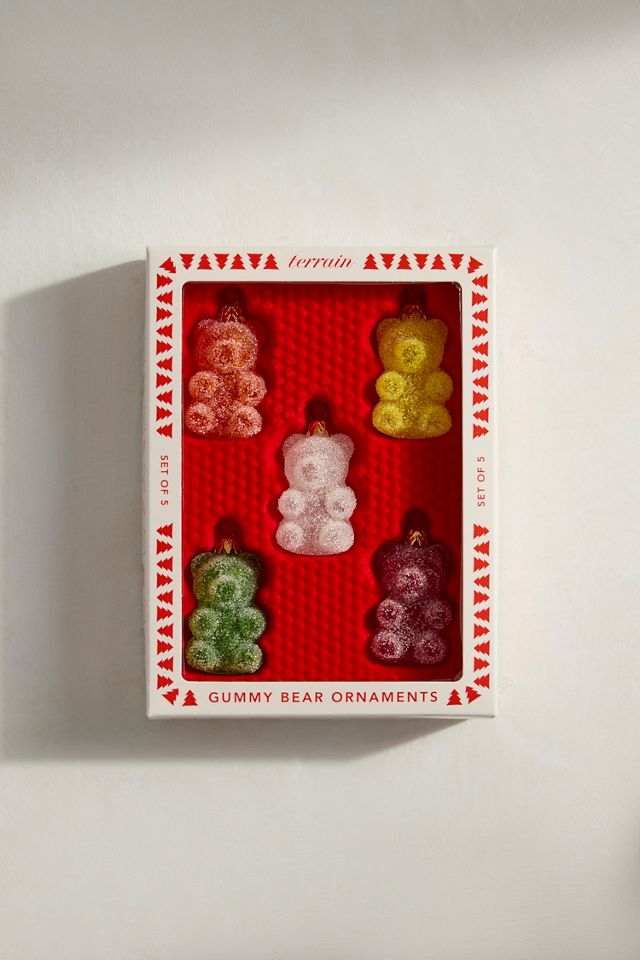 Gummy Bear Glass Ornaments, Set of 5 #1