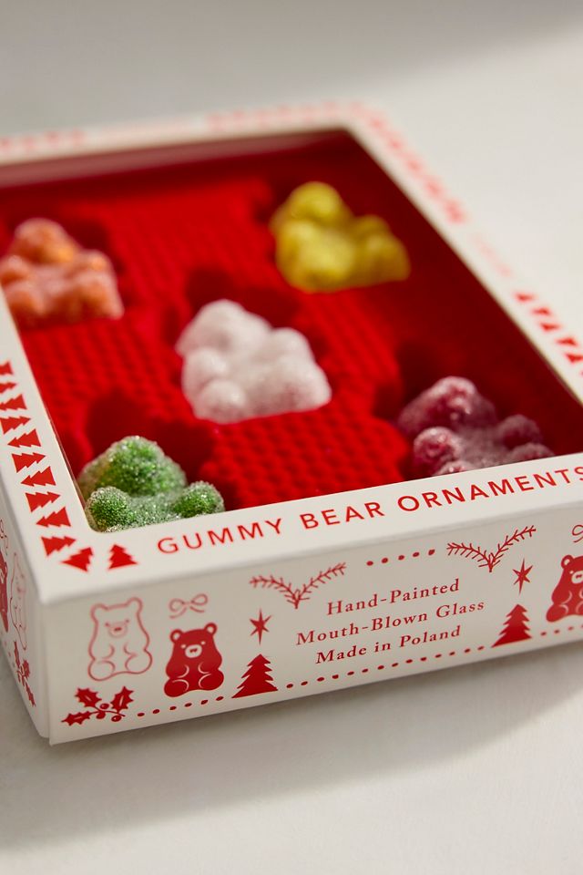 Gummy Bear Glass Ornaments, Set of 5 #2
