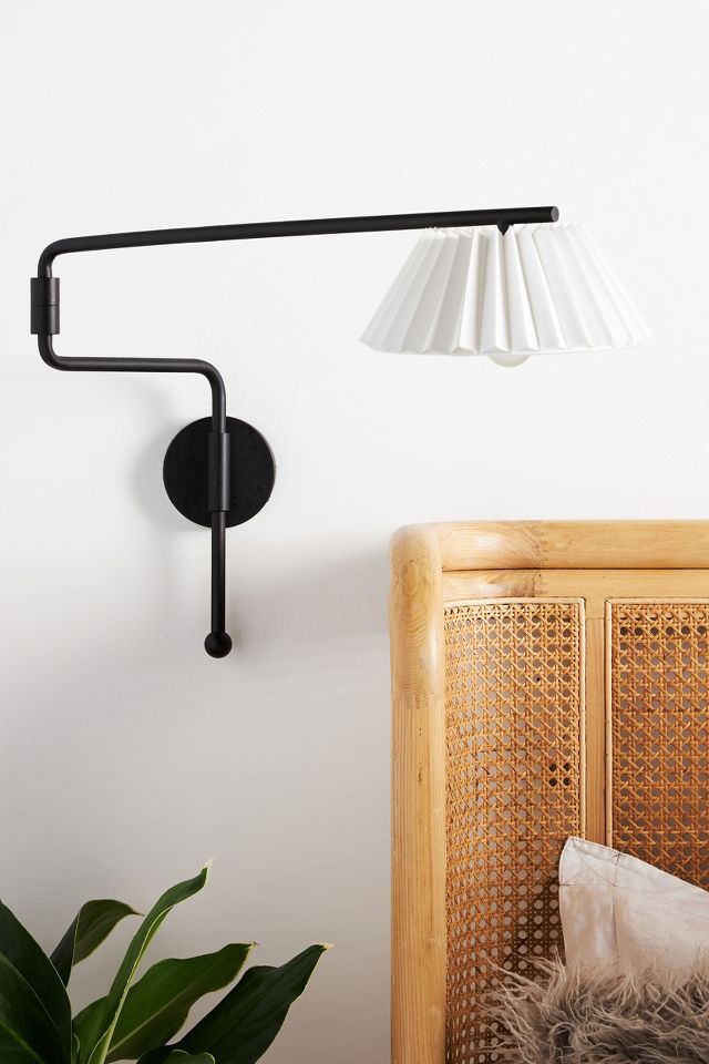 Pleated store wall sconce