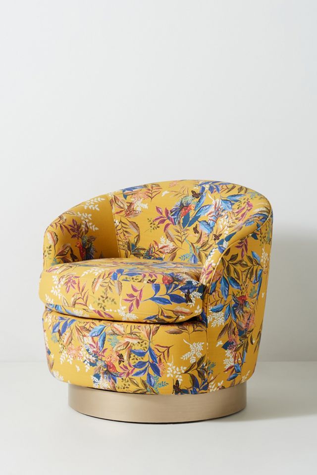 Kachel Daphne-Printed Claudia Petite Swivel Chair #2