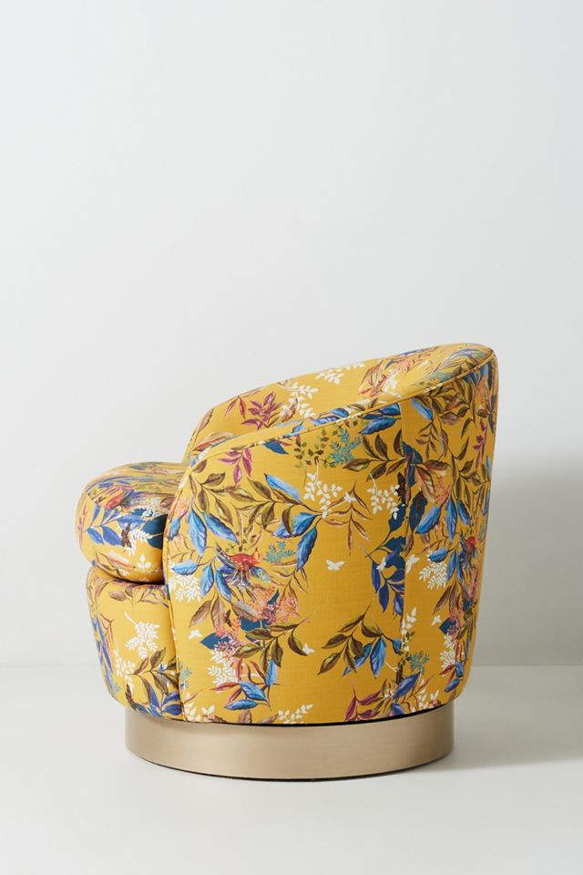 Kachel Daphne-Printed Claudia Petite Swivel Chair #3