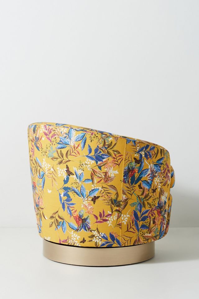 Kachel Daphne-Printed Claudia Petite Swivel Chair #4