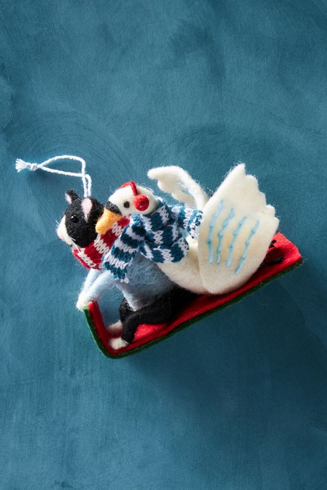 George & Viv Toboggan Twosome Ornament #1
