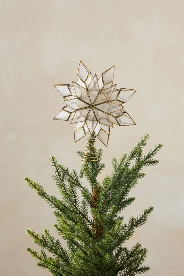 Capiz Star Light-Up Tree Topper #1