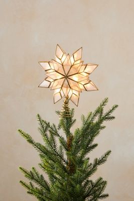 Capiz Star Light-Up Tree Topper