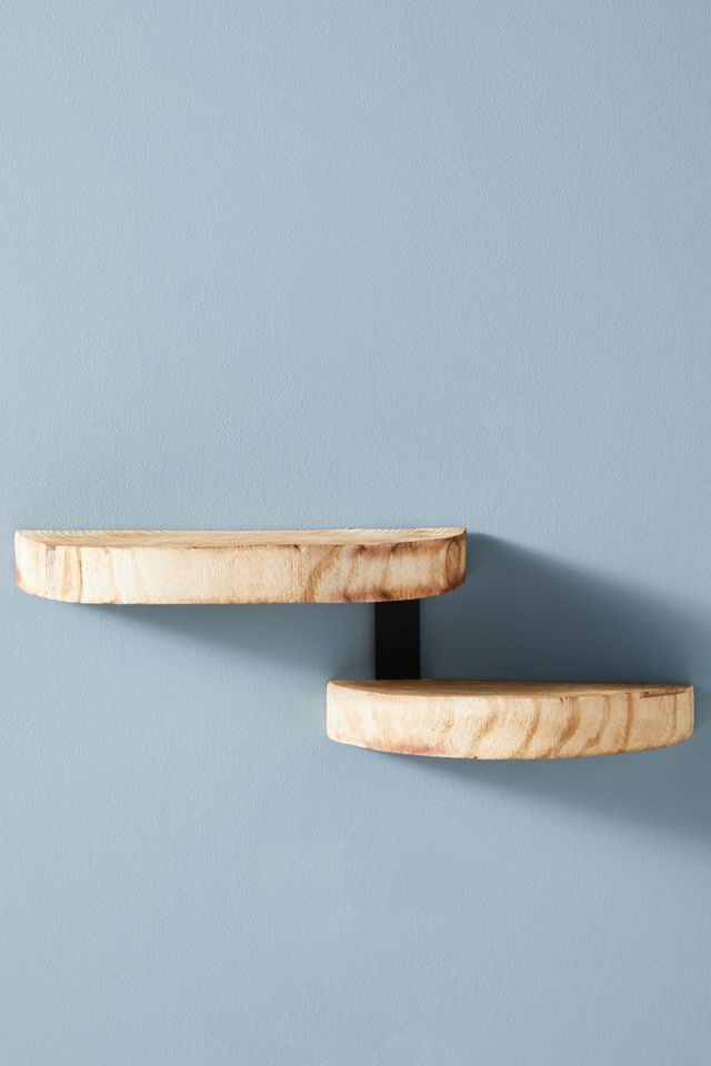 Recycled Timber Two-Tier Shelf #1