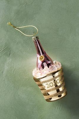 Anthropologie Champagne Bucket Ornament New 