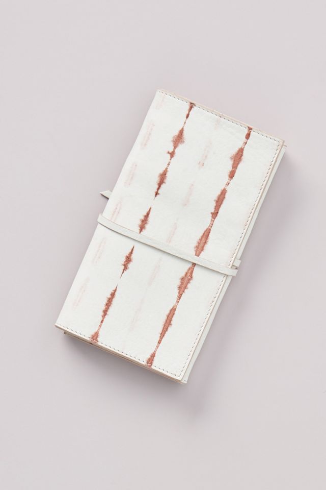 Shibori-Dyed Leather Roll-Up Tech Pouch #1