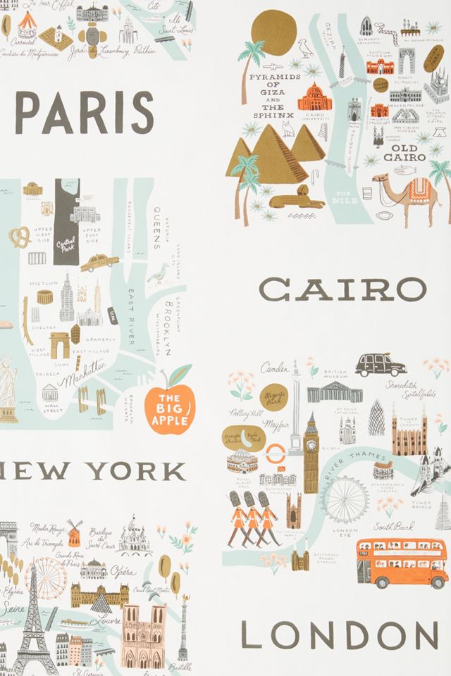 Rifle Paper Co. City Maps Wallpaper #2