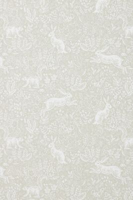 Fable Linen Rabbit Floral Wallpaper