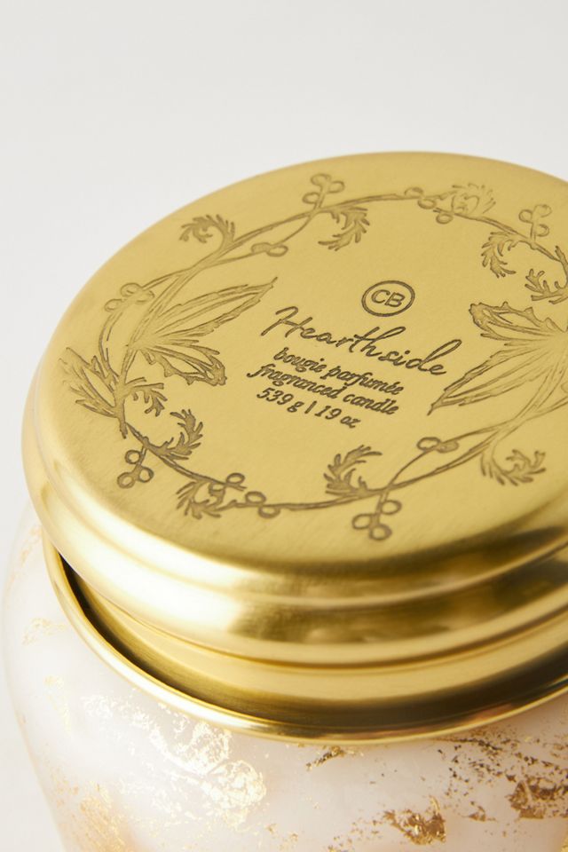 Capri Blue Hearthside Gold Foil Glass Jar Candle Anthropologie