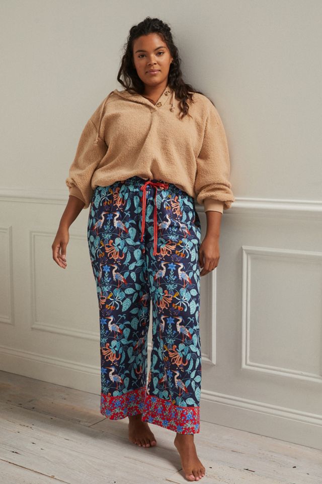 Rachel Grant Feathered Friends Flannel Sleep Pants | Anthropologie