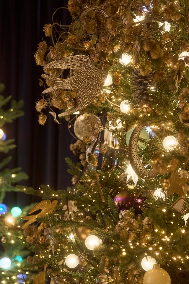 Golden Bird Ornaments, Set of 3 #1