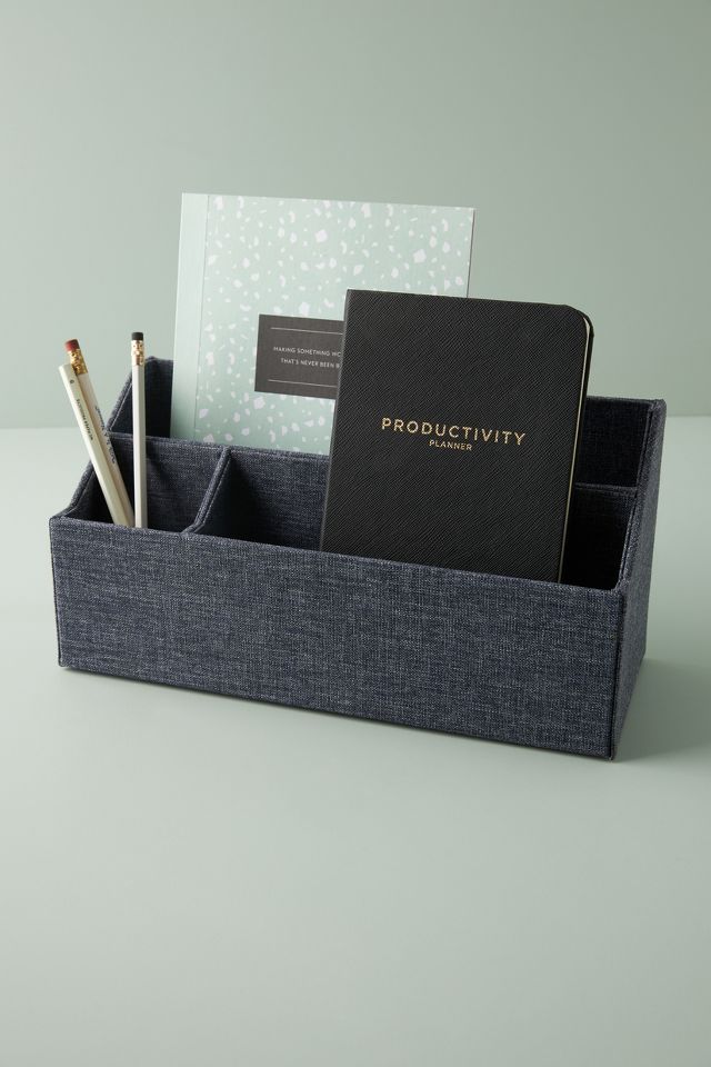 Indigo Desk Organizer | Anthropologie