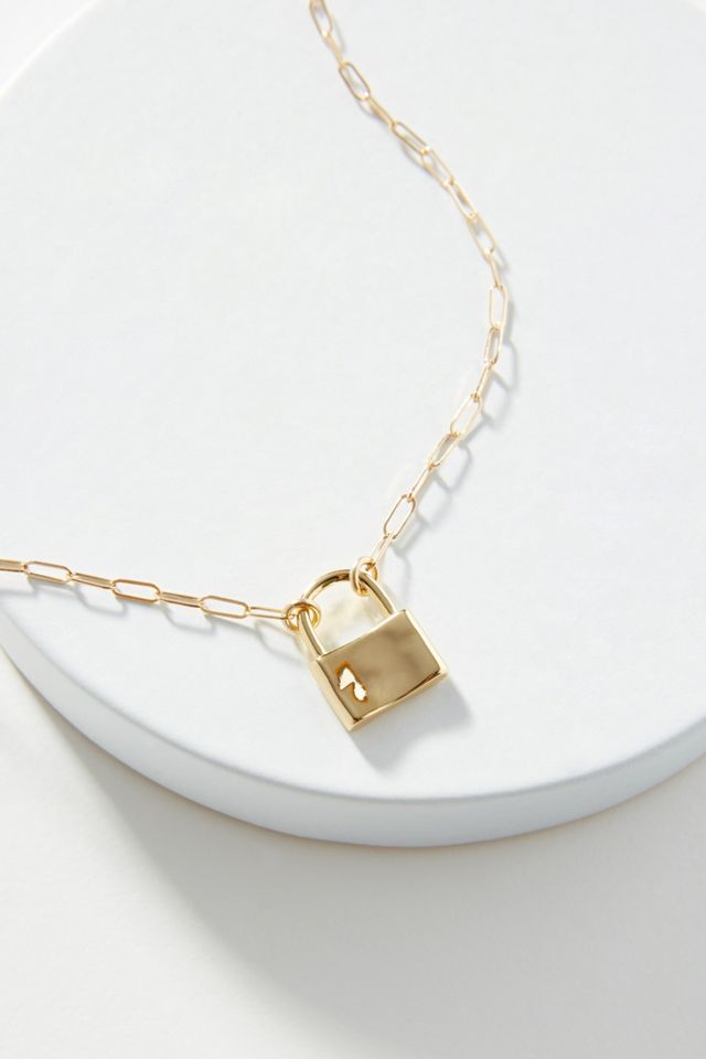 Lock Pendant Necklace #1