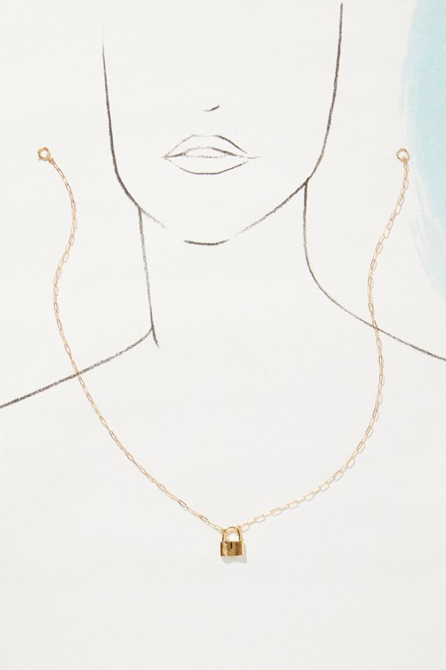 Lock Pendant Necklace #2