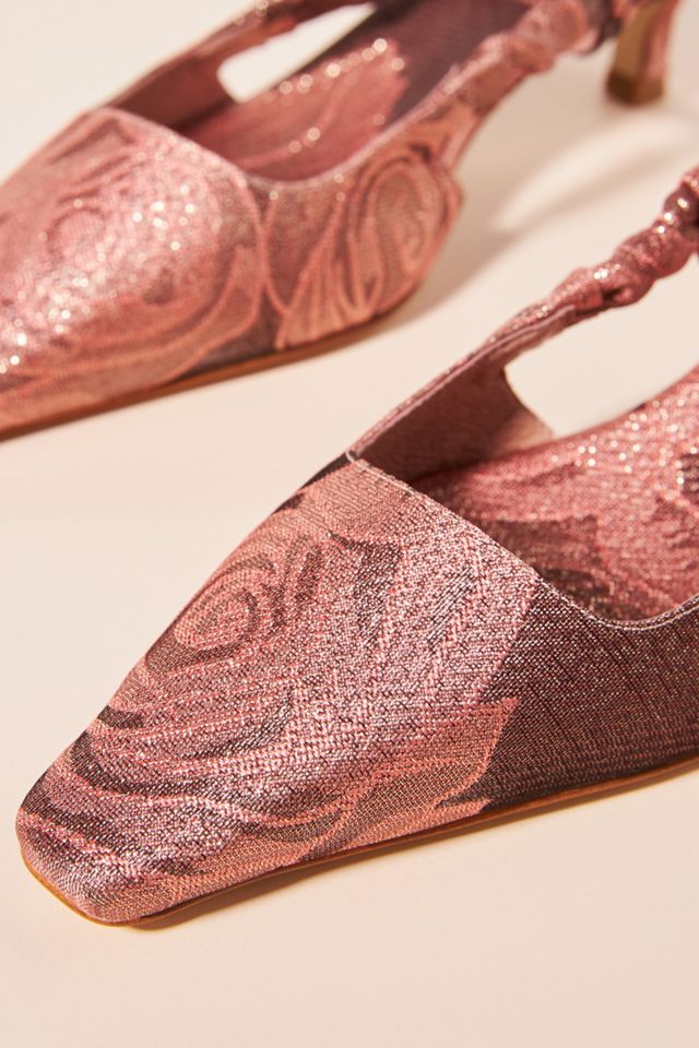 Jeffrey Campbell Brocade Slingback Kitten Heels #2