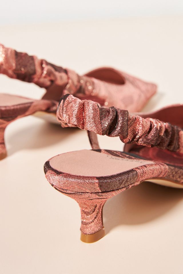 Jeffrey Campbell Brocade Slingback Kitten Heels #3