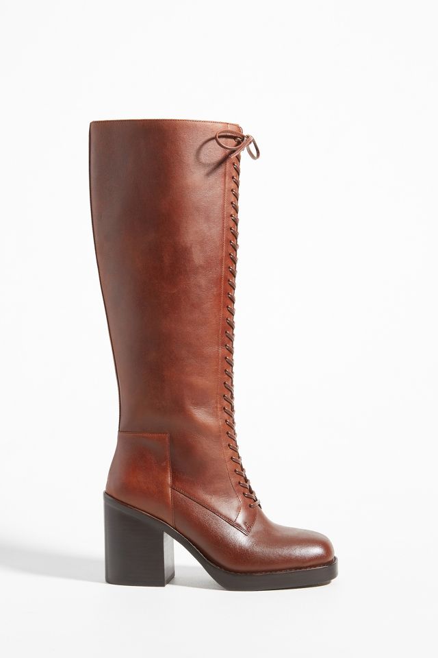 Jeffrey campbell knee clearance high lace up boots