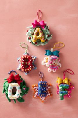 Deck The Halls Monogram Ornament