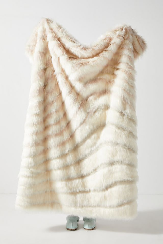 Anthropologie blanket faux fur sale