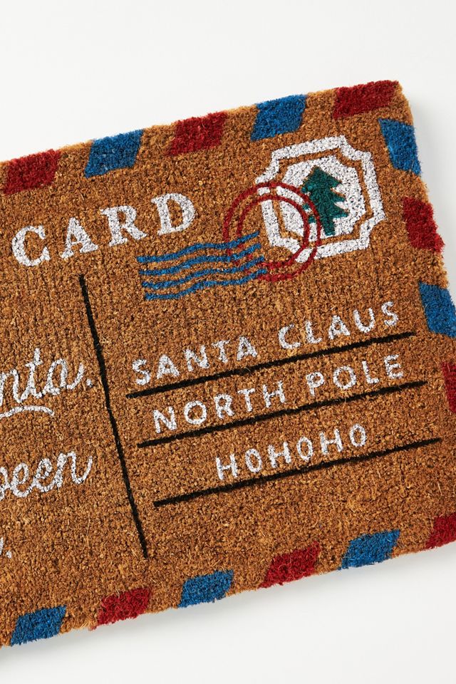 Dear Santa Postcard Doormat #1