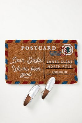 Dear Santa Postcard Doormat