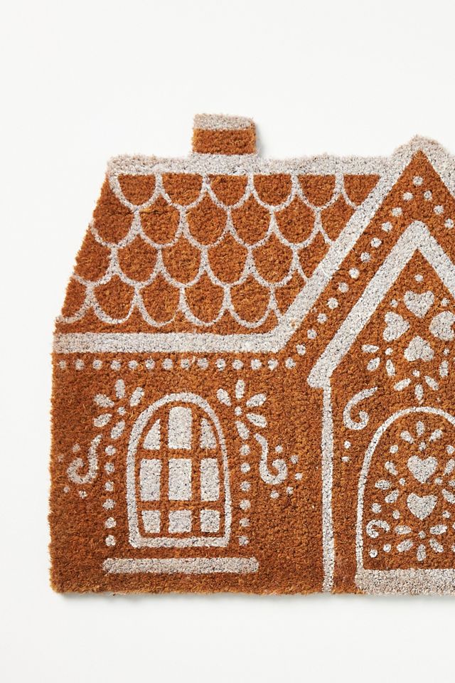 Anthropologie Inspired DIY Gingerbread House Doormat