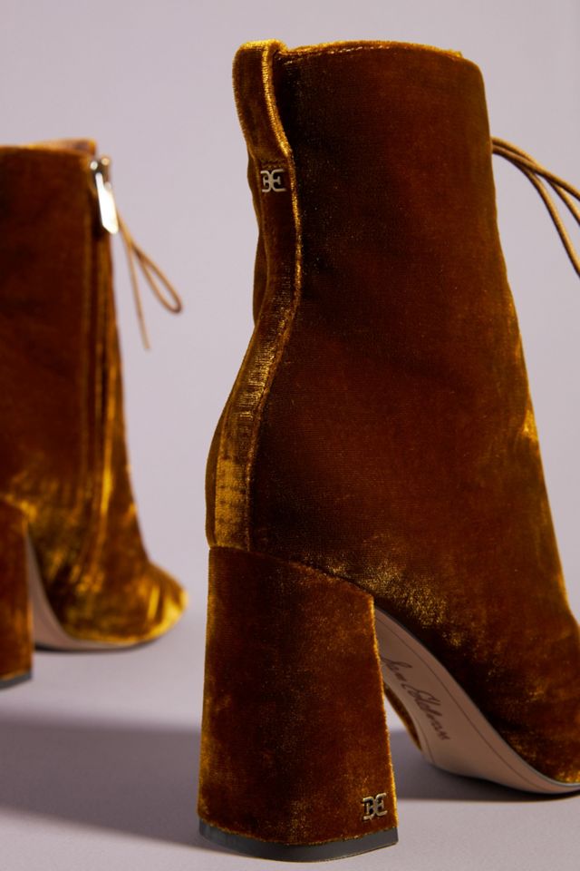 Sam Edelman Velvet Lace-Up Boots #3