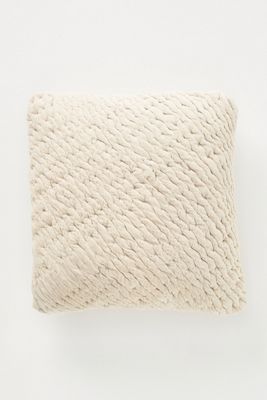Kantha-Stitched Washed Velvet Pillow