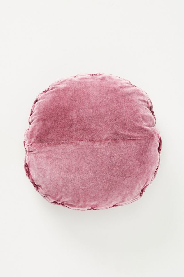 Kantha-Stitched Washed Velvet Pillow #2