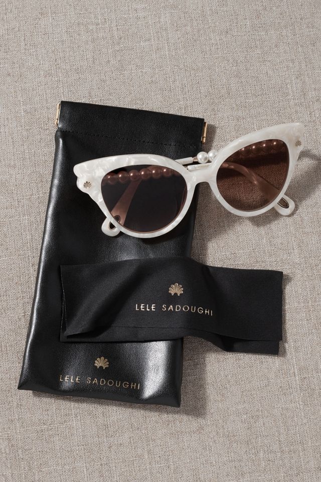 Lele Sadoughi Mother of Pearl Chelsea Sunglasses | Anthropologie display picture 1