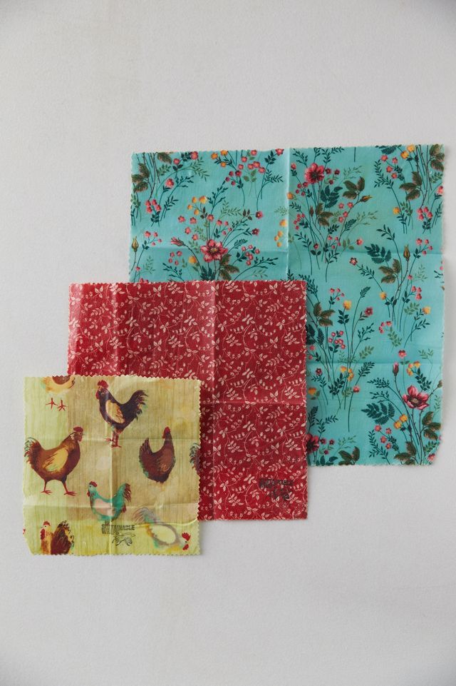 Reusable Beeswax Food Storage Wraps, Set of 3 #3