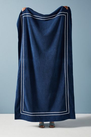 Beach Vibe Text Cotton Beach Towel