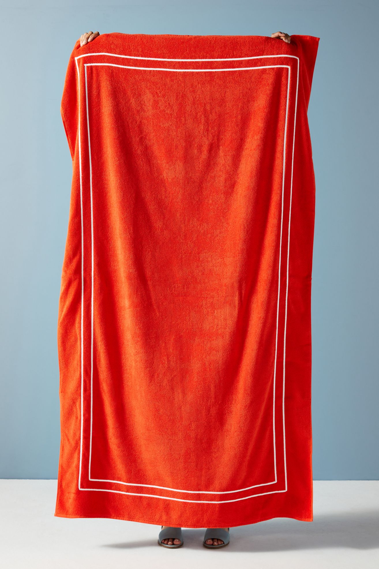 Kassatex Amalfi Beach Towel - BLOOD ORANGE, Standard, Beach Towel