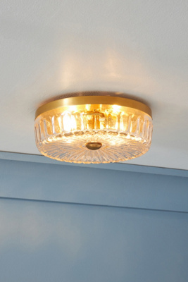 Elora Brass and Glass Flush Mount