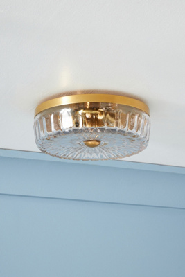 Elora Brass and Glass Flush Mount - Thumbnail 2