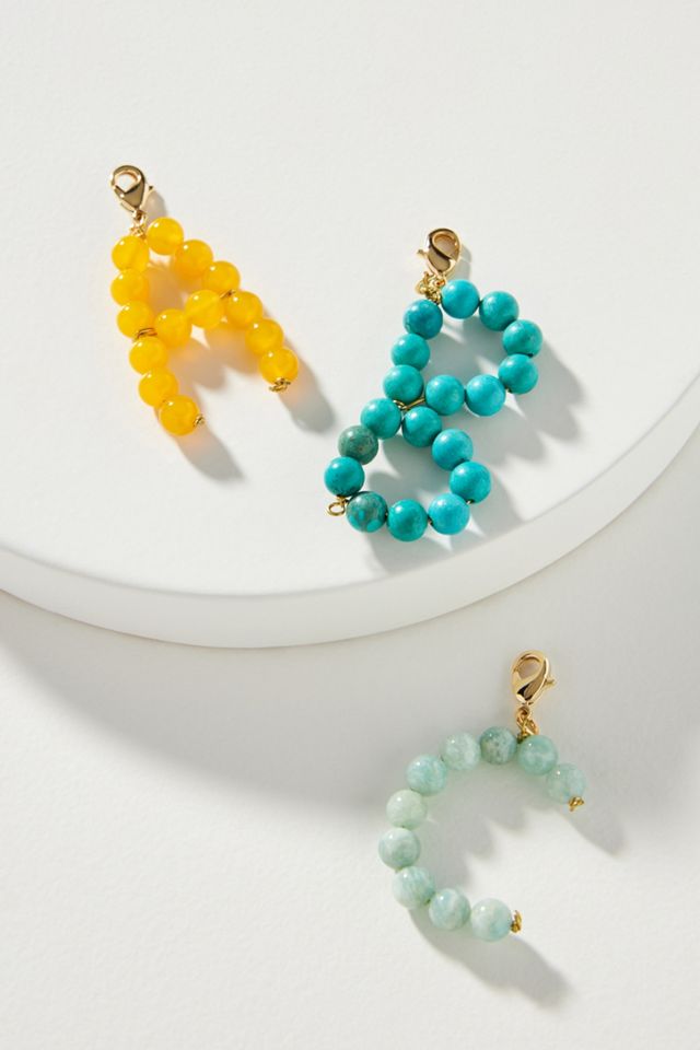 Timeless Pearly Beaded Monogram Charm