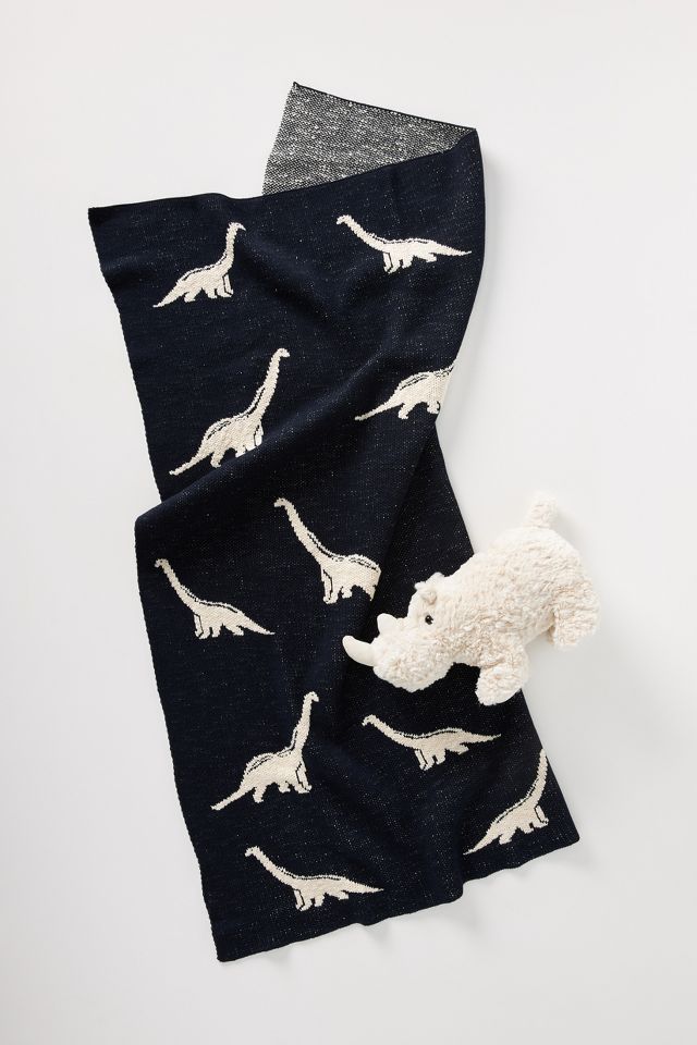 Anthropologie Dinosaur Baby Blanket Dupe New With Tags 100% Cotton